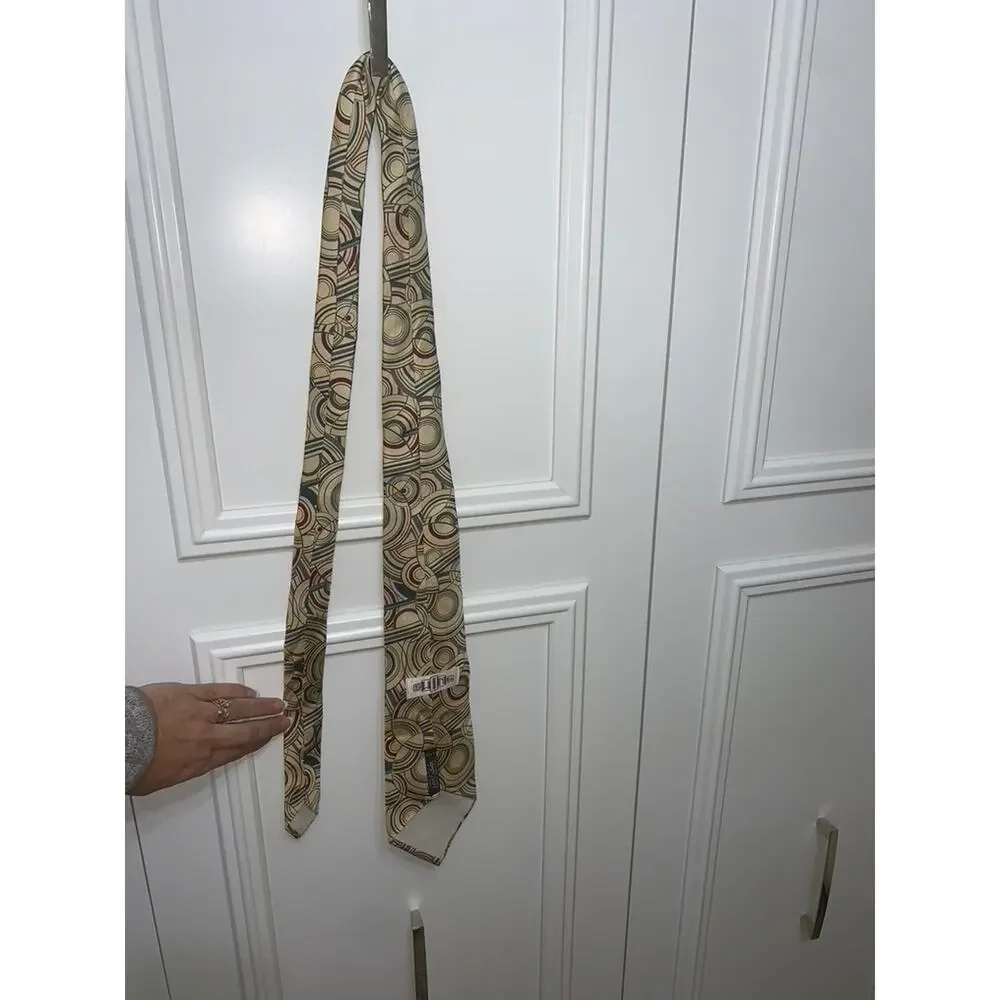 Vintage Swing Men's Silk Tie‎ Multicolor Geometric Abstract Design